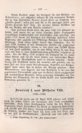 24. Friedrich I. und Wilhelm VIII. 1730 - 1760.