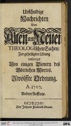 Zwoelffte Ordnung