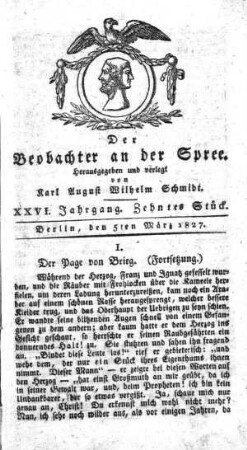10. Stueck, 5. Maerz 1827