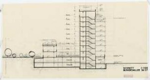 Ravenna-Haus Bundesallee 36-37 / Landhausstraße 31, Berlin-Wilmersdorf: Schnitt 1:100