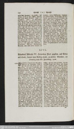 XCVI. Lehenbrief Albrecht IV. Heinrichen Part gegeben, auf Erden und Dans, daraus man Meßing macht, zu graben. München, am Sonntag nach St. Jacobstag, 1506