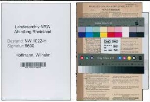 Entnazifizierung Wilhelm Hoffmann , geb. 26.10.1902 (Inspektor)