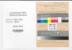 Entnazifizierung Ruth Elisat , geb. 27.10.1922 (Bibliothekarin)