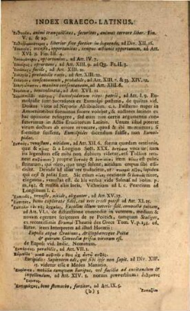 M. Tvllii Ciceronis Opera Omnia : ex recensione Iacobi Gronovii; Accedit Varietas Lectionis Pearcianae, Graevianae, Davisianae cum singulorum librorum Argvmentis et Indice Rervm Historico Verborvmque Philologico-Critico, [5]. Clavis Ciceroniana Sive Indices Rervm Et Verborvm Philologico-Critici In Opera Ciceronis : Accedvnt Graeca Ciceronis Necessariis Observationibvs Illvstrata