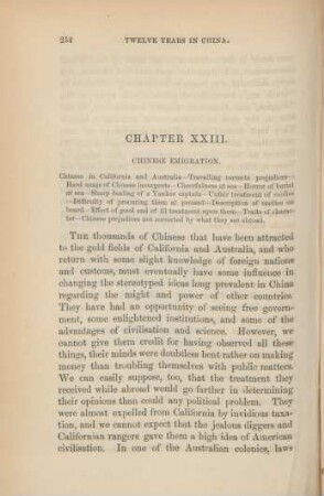 Chapter XXIII. Chinese emigration