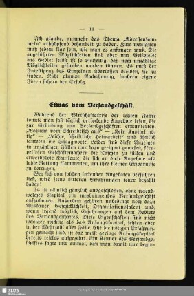 Etwas vom Versandgeschäft