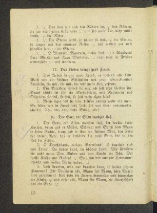 17. Das Lieben bringt groß Freud.