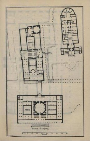 Grundriss. Neues Museum, National Galerie und Altes Museum