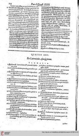 Pars Prima, Quaestio 22 - 23 De Latrocinio,...