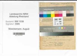 Entnazifizierung August Stoeckemann , geb. 11.02.1892 (Ingenieur)