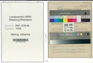Entnazifizierung Johanna Mering , geb. 25.11.1913 ()