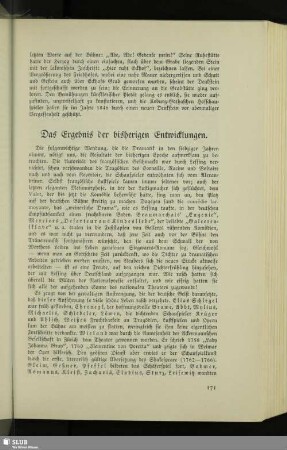 Das Ergebnis der bisherigen Entwicklungen