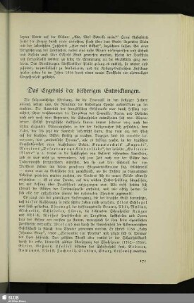 Das Ergebnis der bisherigen Entwicklungen
