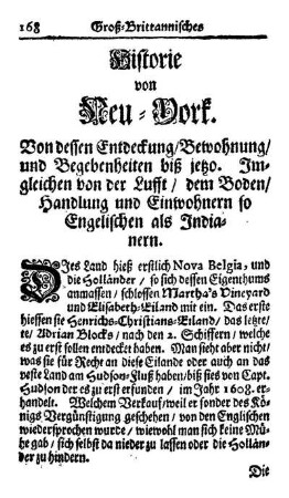 Historie von Neu-York