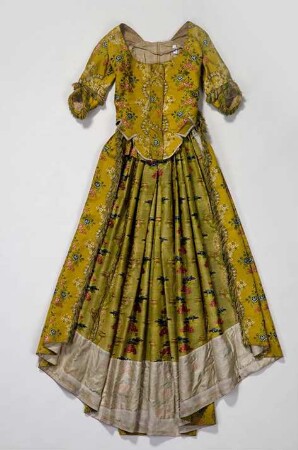 Manteau eines zweiteiligen Frauenkleides (Robe à la Piémontaise)