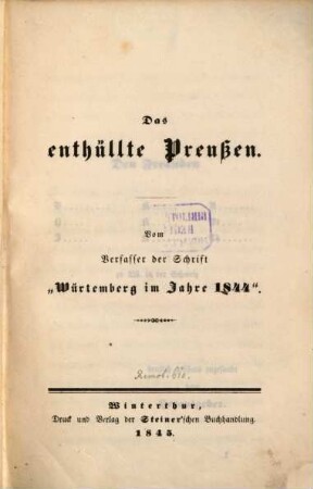 Das enthüllte Preußen