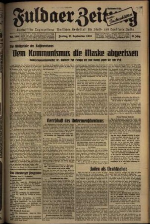 Ausgabe vom Freitag, den 11. September 1936.