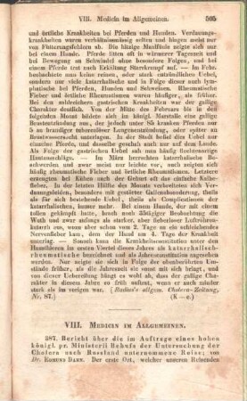 VIII. Medicin im Allgemeinen.