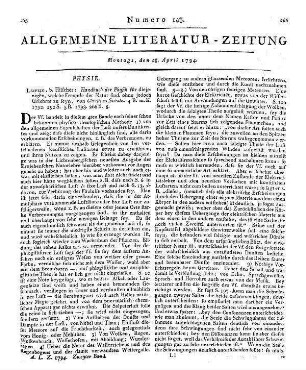 Die spielende Magie. St. 5. Berlin: Maurer. 1793