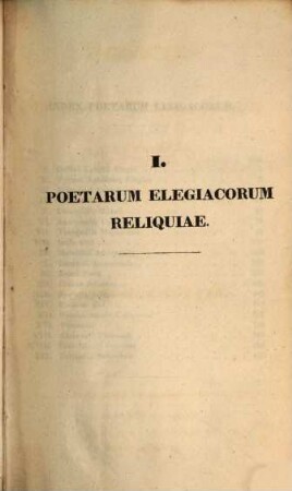 Delectus poesis Graecorum elegiacae, iambicae, melicae. 1, Delectus poetarum elegiacorum Graecorum