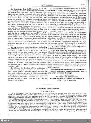 Die deutsche Uhrmacheruhr