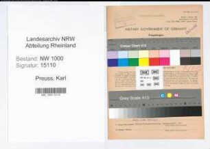Entnazifizierung Karl Preuss, geb. 07.02.1903 (Landesinspektor)