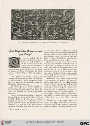 Dem bayerischen Museumsverein zum Gruße!
