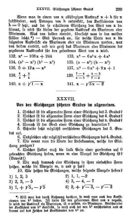 XXXVII. Von den Gleichungen höheren Grades im allgemeinen.
