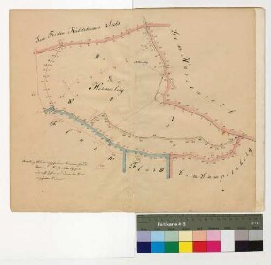 Vermessungsakten mit zwei Planskizzen von den Distrikten XI und XII des Reviers König