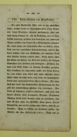 VIII. Tscherkessen am Kaukasus