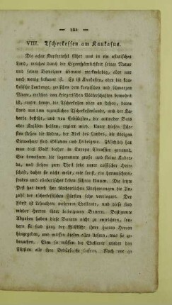VIII. Tscherkessen am Kaukasus