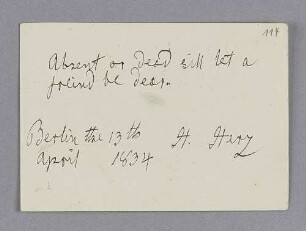 Henriette Herz. – Berlin, 13.04.1834