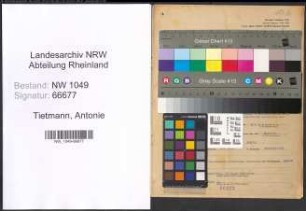 Entnazifizierung Antonie Tietmann , geb. 07.03.1900 ()