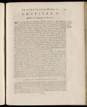 Chapitre VI. Histoire du Royaume de Barca.