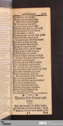 (VIII.) Von der Liebe Gottes und JEsu.