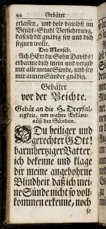 Gebäter vor der Beichte.