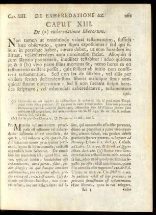 Caput XIII. De (a) exheredatione liberorum