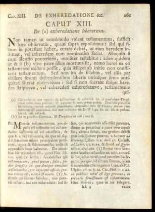 Caput XIII. De (a) exheredatione liberorum