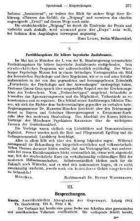 371-384, III. Besprechungen