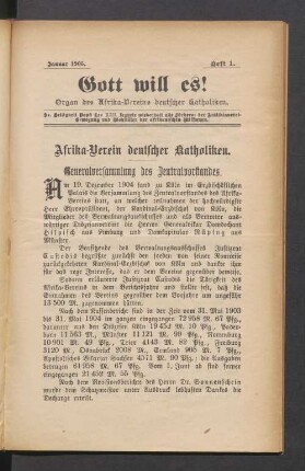 Januar 1905. Heft 1