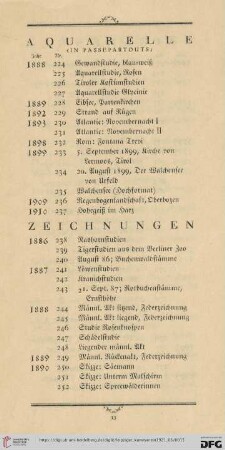 Zeichnungen (Nr. 238-377)