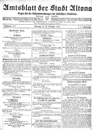 Nummer 45 : Freitag, den 21. Oktober 1921