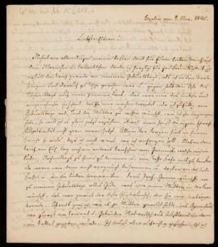 Brief von Wilhelm Christoph Friedrich Arnold an Nikolaus Ludwig Arnold und Marie Dorothea Juliane Ernst