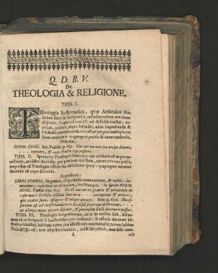De Theologia & Religione.