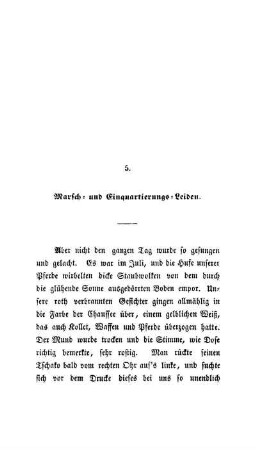 5. Marsch- und Einquartierungs-Leiden.