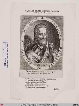 Bildnis Charles de Bourbon-Condé Soissons, 1569 comte de