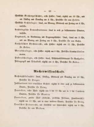 10-11, Rechtswissenschaft