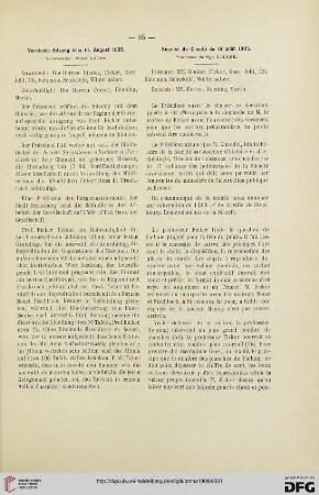 Vorstands-Sitzung vom 16. August 1905 / Séance du Comité du 16 août 1905