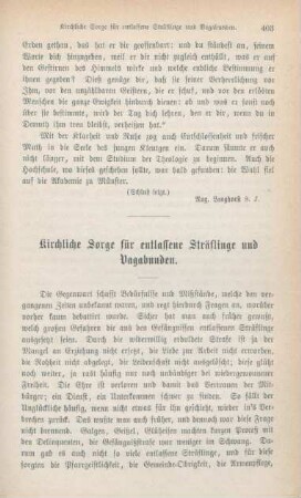 403-422 Kirchliche Sorge für entlassene Sträflinge und Vagabunden