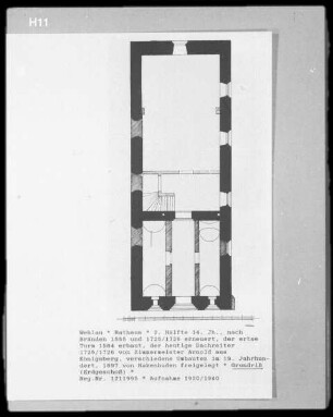 Wehlau, Rathaus, Grundriß EG